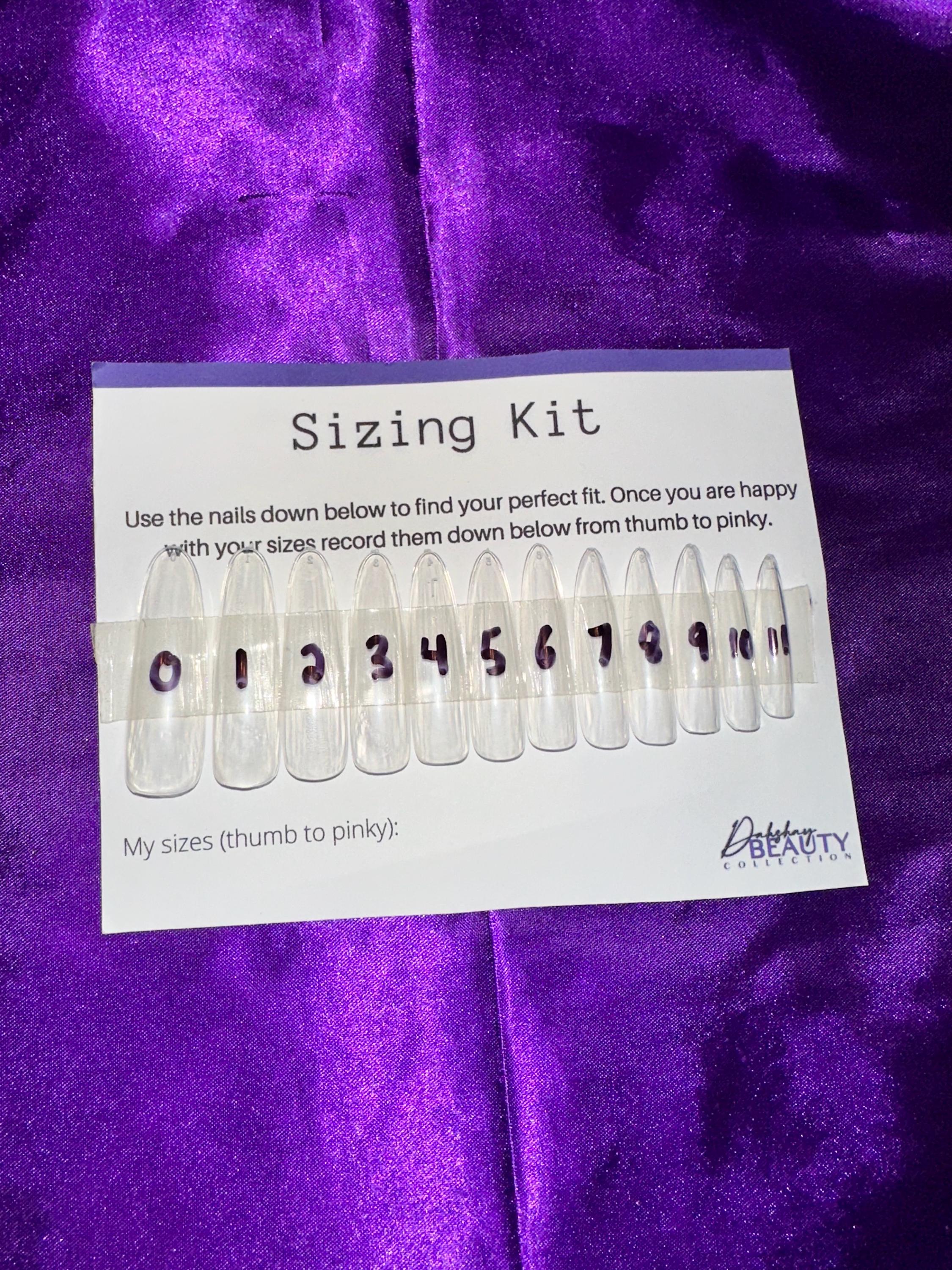 Extra Long Almond Sizing Kit