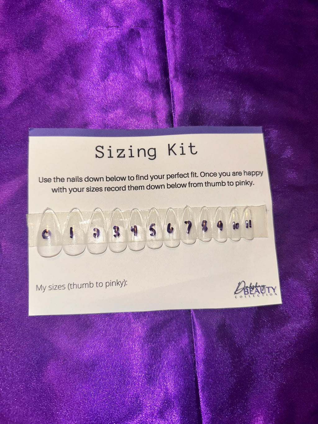 Short Almond Sizing Kit